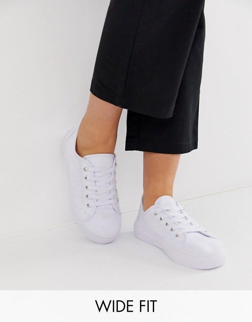 Wide Fit Lace Up Trainers 