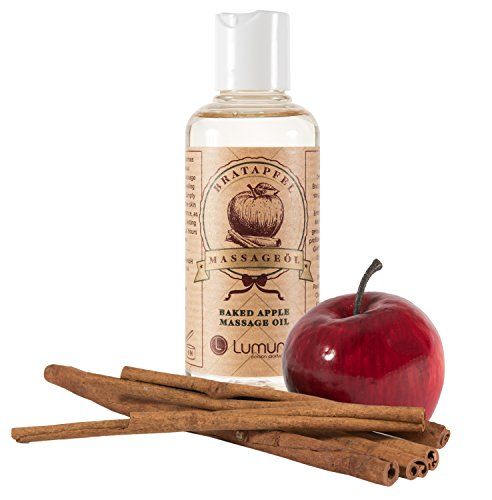 Olio per massaggi erotici al profumo invernale e afrodisiaco di mela e cannella