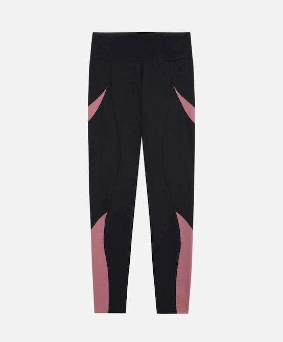Pink block compression leggings