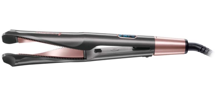 Remington Curl and Straight Confidence, 2-in-1 Hair Straighteners and Hair Curler, Ceramic Coated Plates, Five Temperatures, Cool Tip, S6606