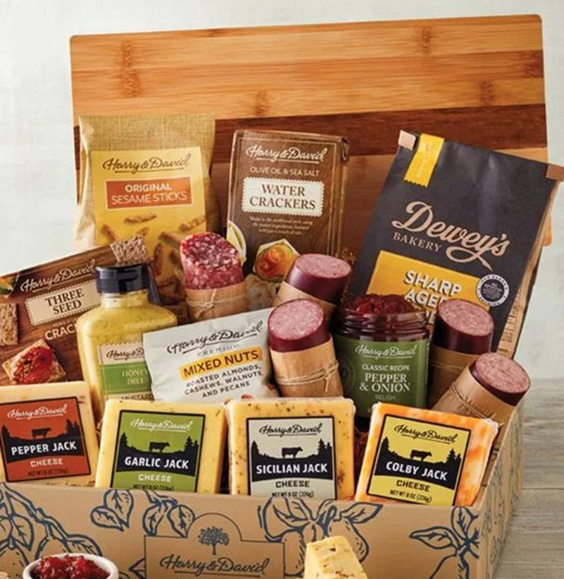 Meat and Cheese Gift Box Meat and Cheese Care Package, Meat And Cheese Gift  for Him and Her Gourmet Meat Cheese Corporate gift, Holiday