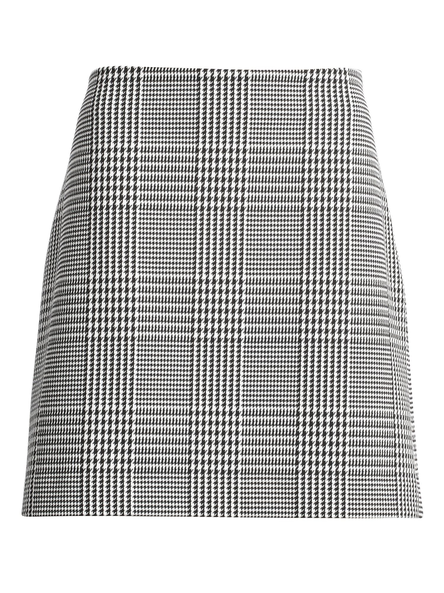 Fashion Skirts Plaid Skirts Moschino Cheap and Chic Plaid Skirt light grey-black spot pattern business style 