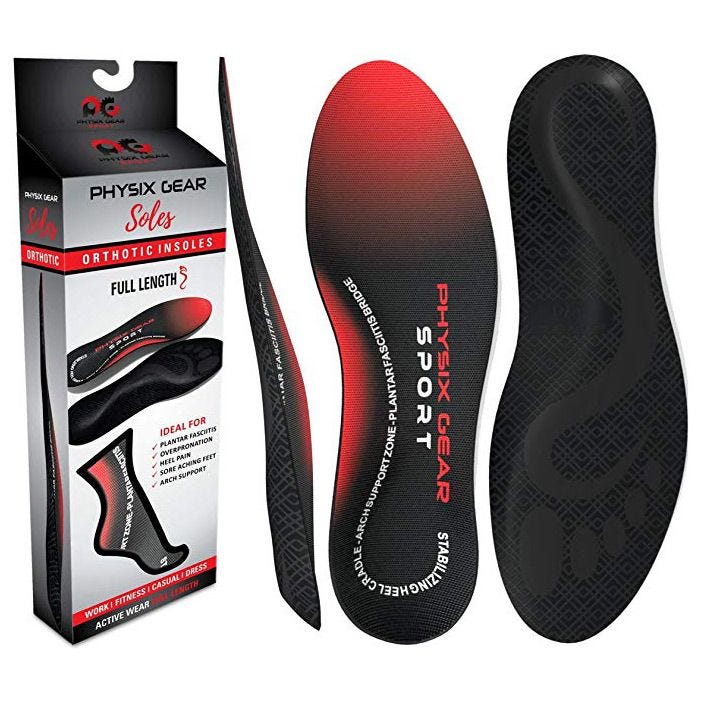 Orthotic Shoe Insoles Arch Support Inserts Plantar Fasciitis Flat Feet Back  Heel