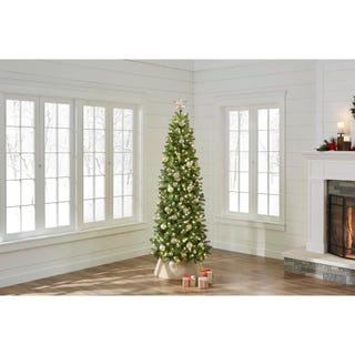 7.5' Pre-Lit LED Manchester Fir Slim Artificial Tree with Warm White Lights