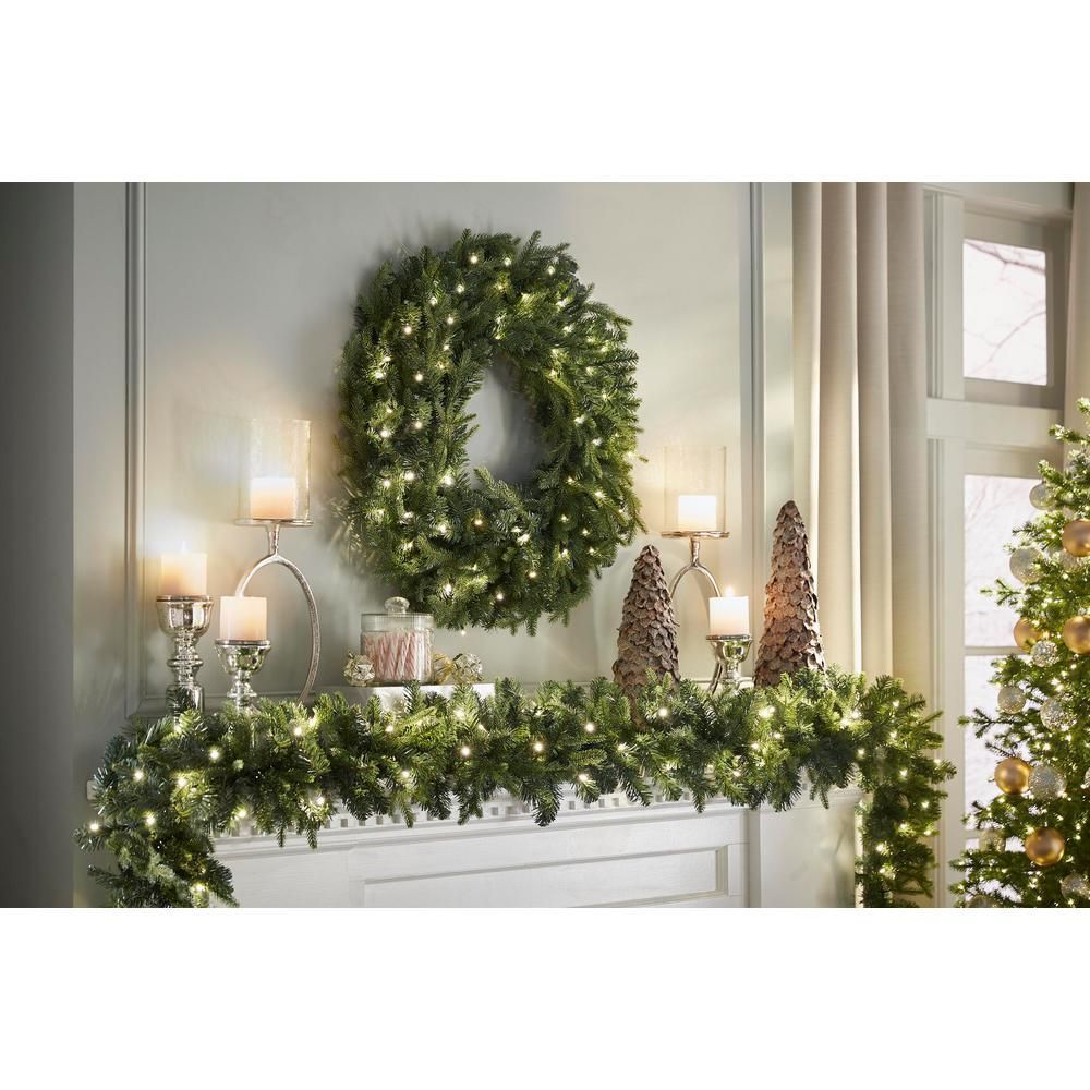 32" Norway Battery Operated LED Artificial Christmas Wreath