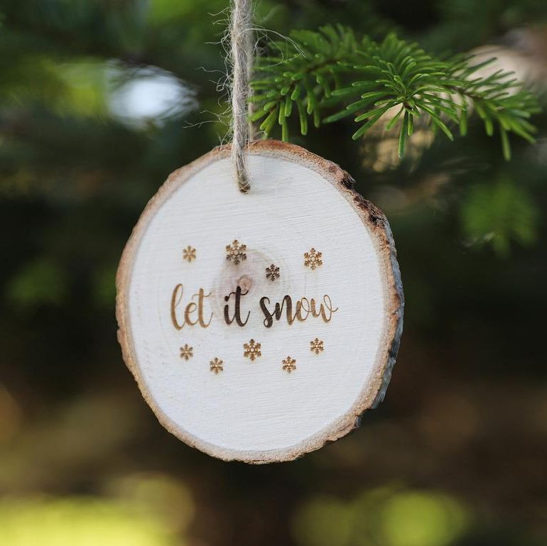 Let it Snow Hanging Christmas Tree Decoration, £4.50