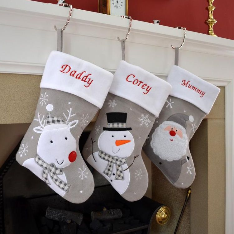 Luxury Embroidered Personalised Christmas Stockings, £7.95