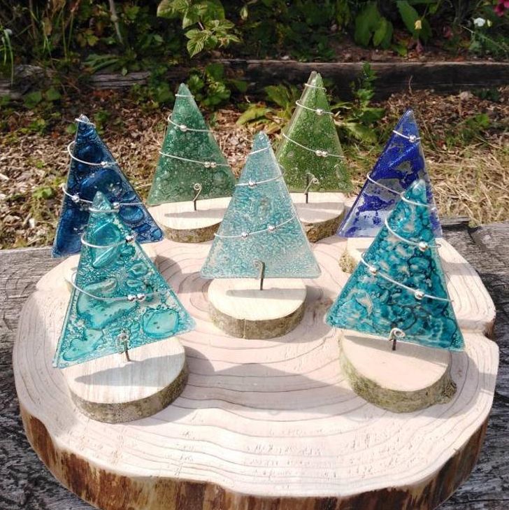 Recycled glass Christmas decoration, £8