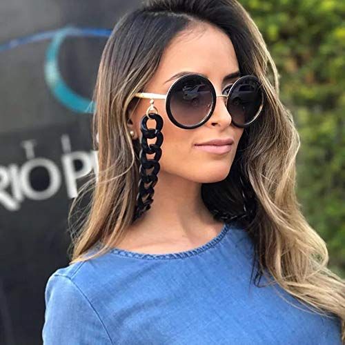 Tinted Lens Fashion Glasses With Fashion Glasses Chain