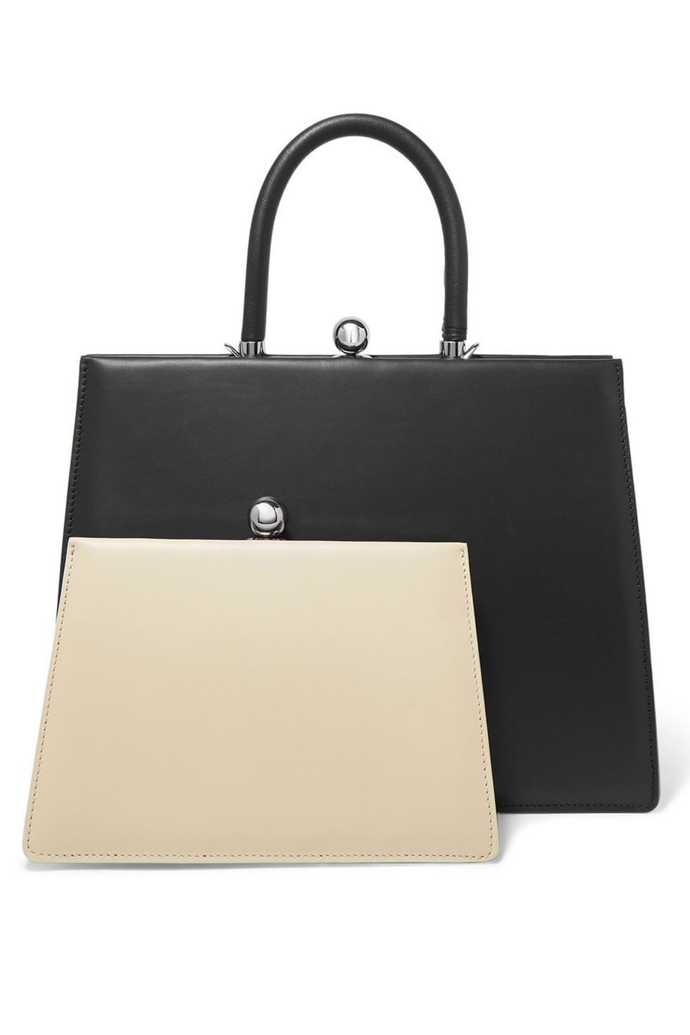 Twin Frame Leather Tote