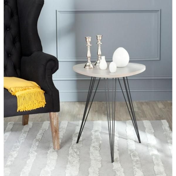 Grey and Black Side Table