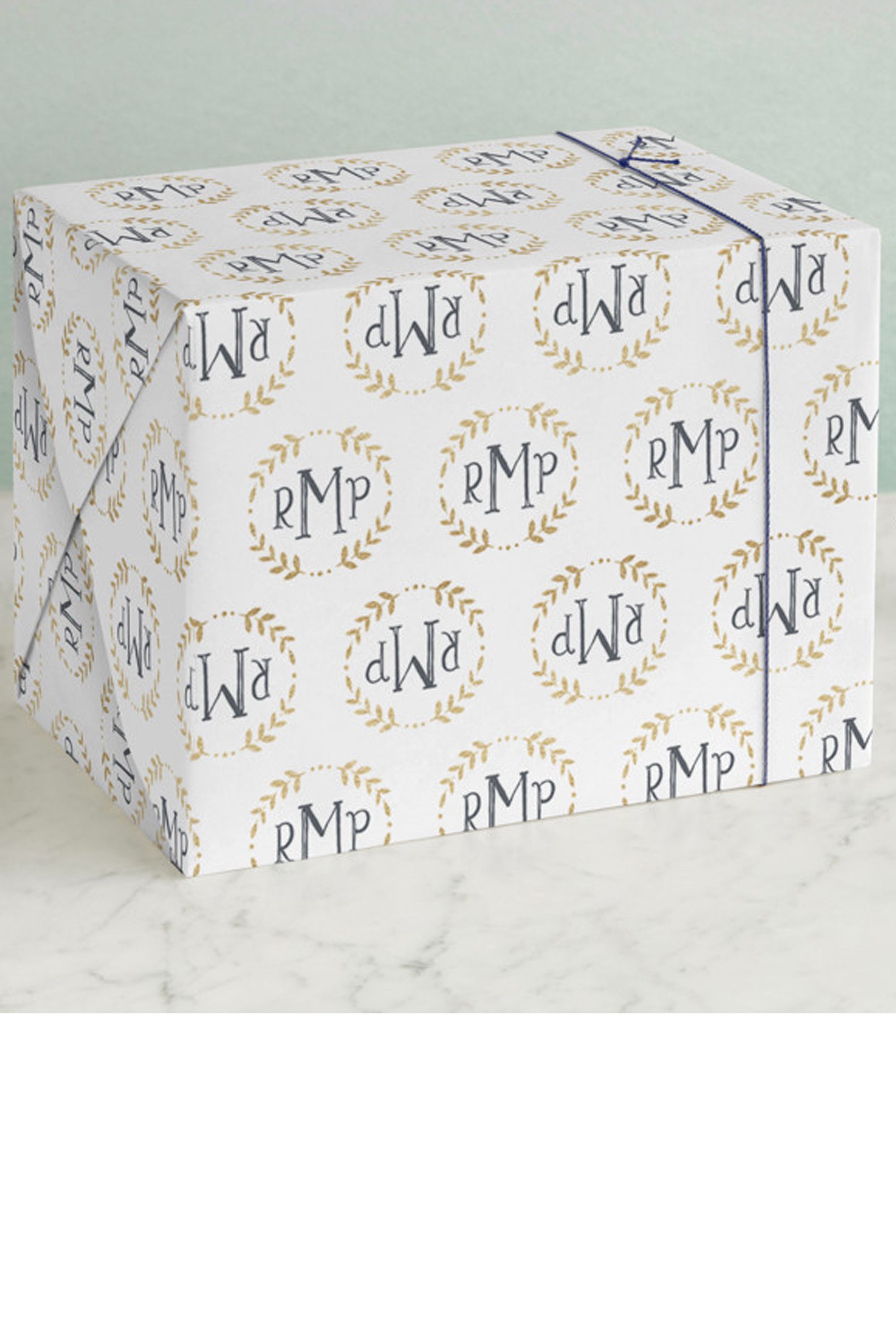 Minted Glittering Monogram Wrapping Paper