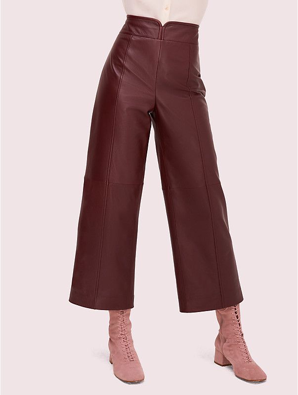 ASOS DESIGN tapered leather look cargo pants in burgundy - BURGUNDY | ASOS