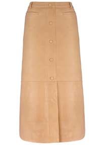 Mint velvet camel outlet leather midi skirt