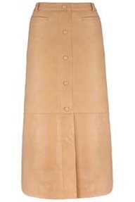 Camel Leather Midi Skirt, £189