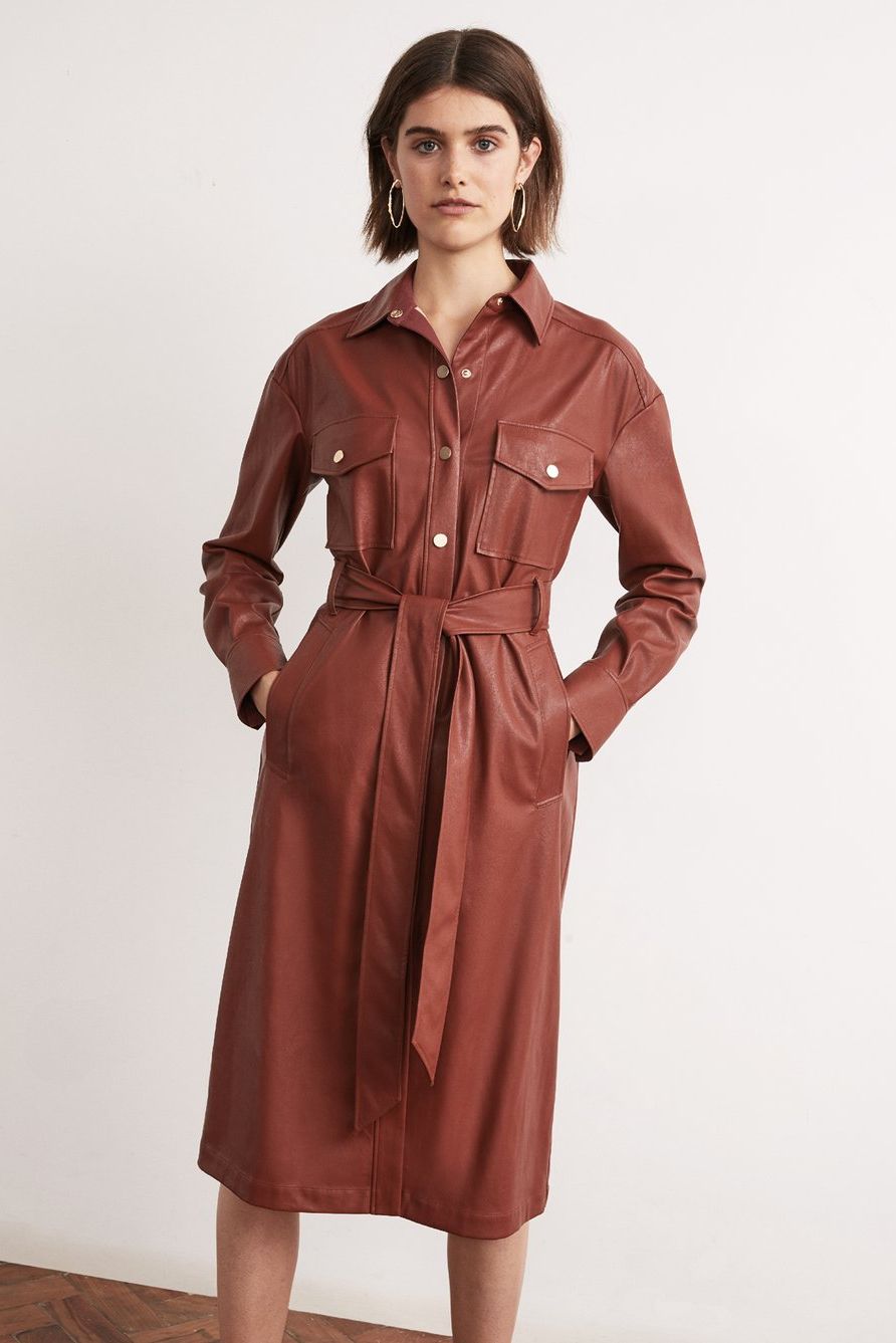 Jacqueline Faux Leather Dress, £165