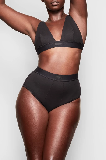 SKIMS on X: The Cotton Rib Brief ($28) and the Cotton Plunge