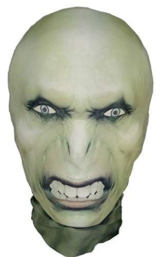 Stile Voldemort – maschera da Halloween – Maschera intera – Costume Cosplay – Parodia Harry Potter