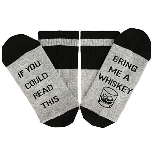 IF YOU CAN READ THIS Funny Saying Knitting Word Combed Cotton Crew Game is on Socks for Men Women 