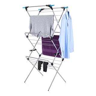 Séchoir d'intérieur Minky 3 Tier Plus avec 21 m d'espace de séchage, Silver