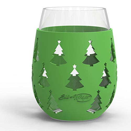 Set of 8 Holiday Wine Glasses, Christmas Wine Glass, Snowflake Wine Glass,  Snowman Wine Glass, Christmas Tree, Santa, Mistletoe, Candy Cane 