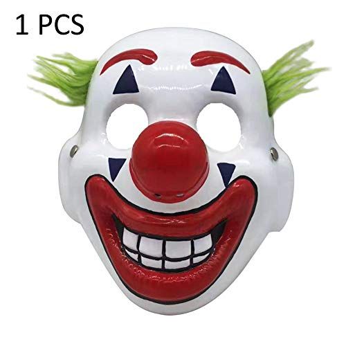 5 piezas máscaras de Halloween Joker máscara Arthur Fleck Cosplay DC película payaso para niños fiesta disfraz accesorios blanco
