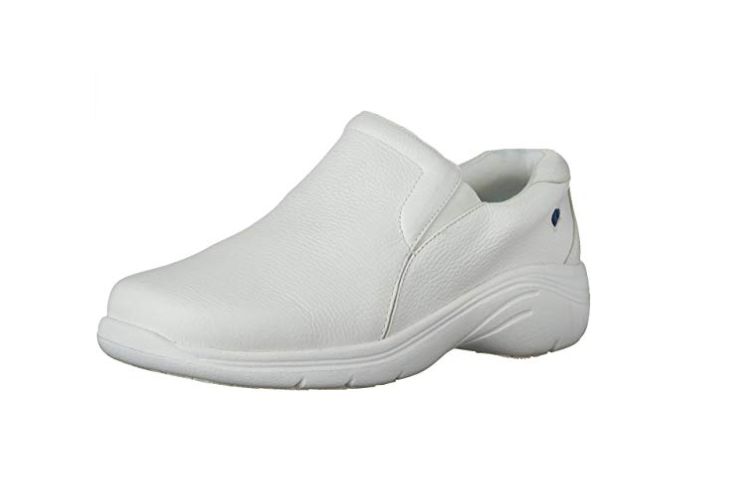 white leather nursing shoes skechers