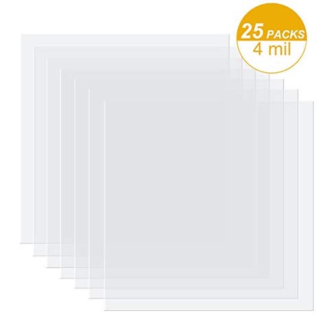 25 Pieces 4 mil Blank Stencil Material Mylar Template Sheets for Stencils, 12 x 12 inches