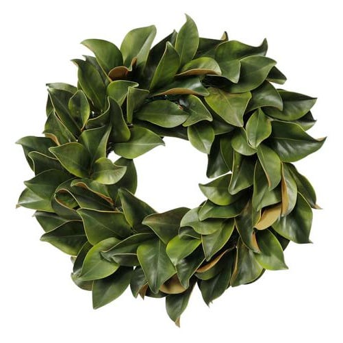 Faux Magnolia Leaf Wreath