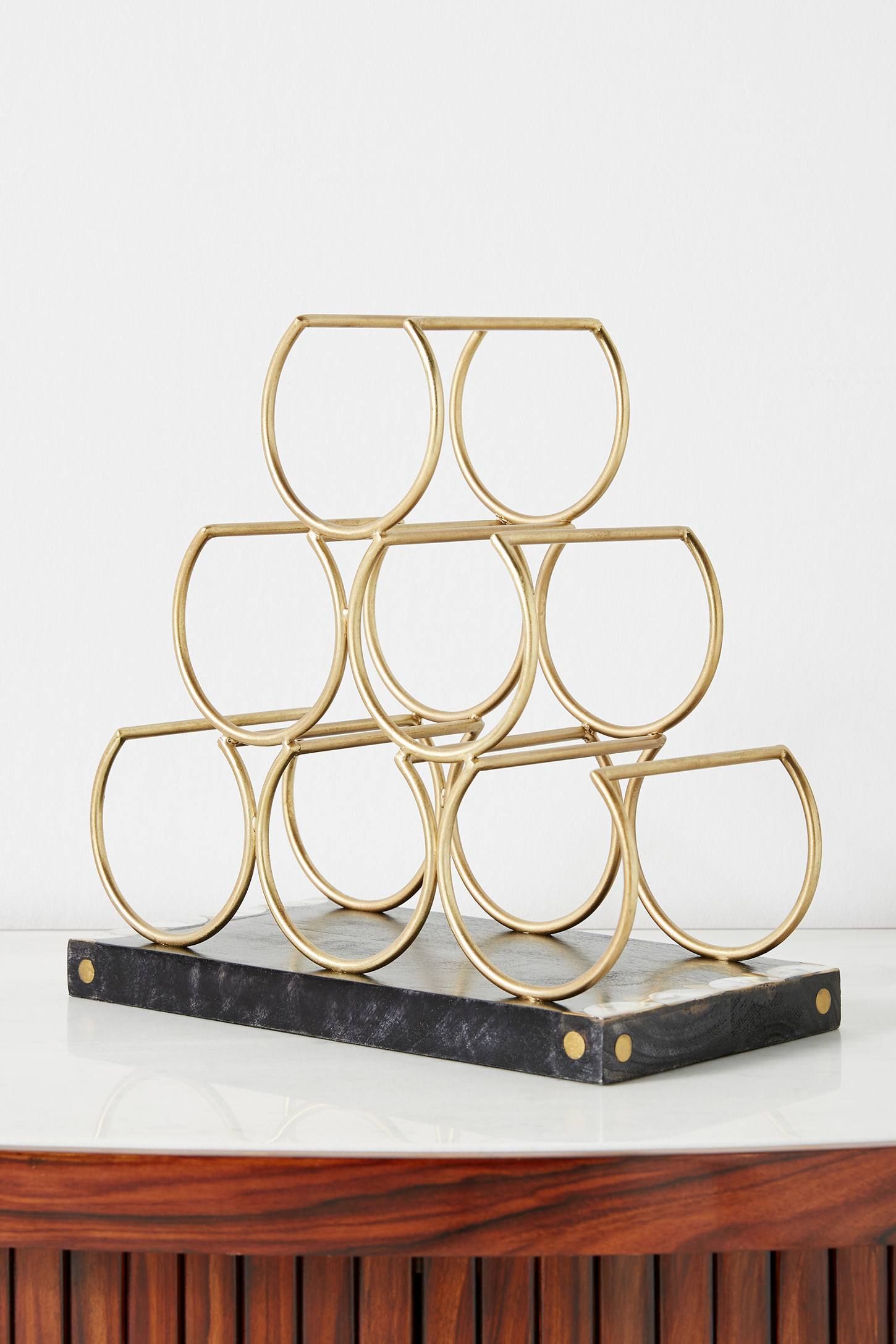 Mother-of-Pearl Inlay Wine Rack 