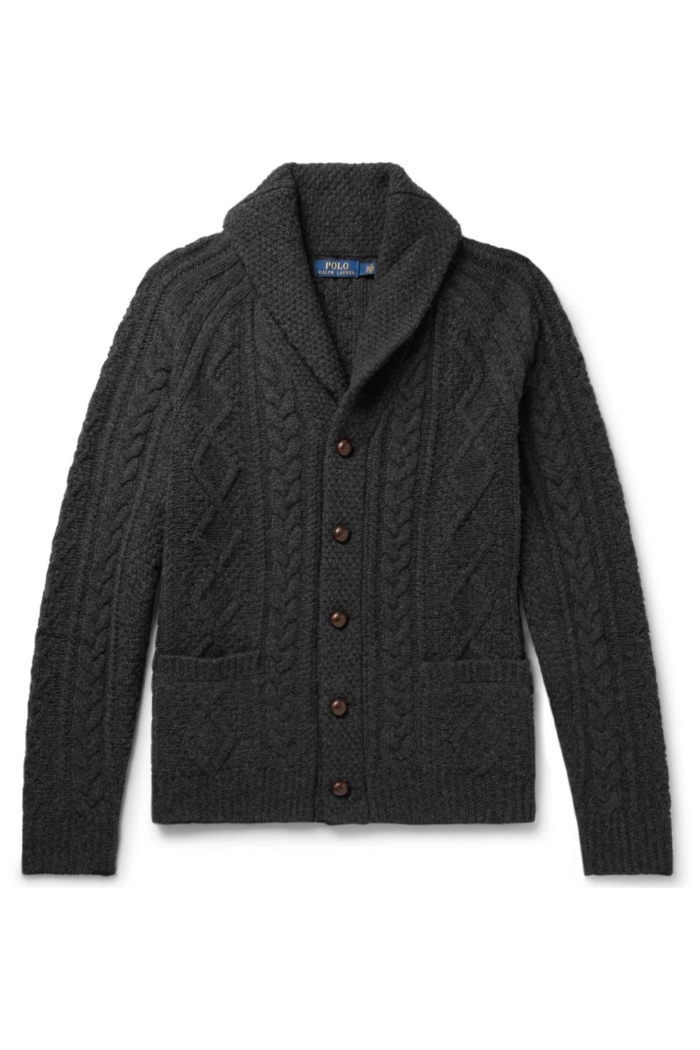 Shawl-Collar Wool and Cashmere-Blend Cardigan