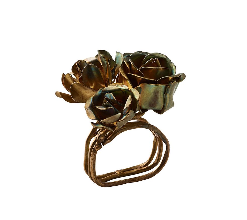 Bouquet Napkin Ring in Gold