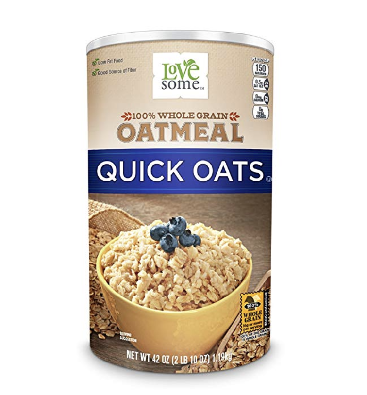 LoveSome 100% Whole Grain Quick Oatmeal