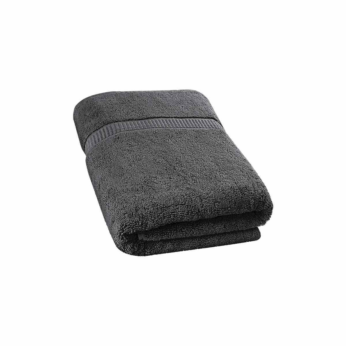 35-Inch-by-70-Inch Soft Cotton Machine Washable Extra Large Bath Towel Gray