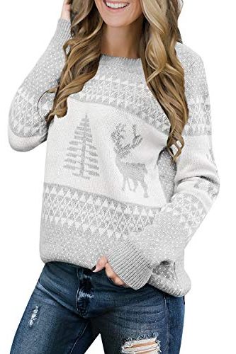 Christmas Tree and Reindeer Knit Sweater