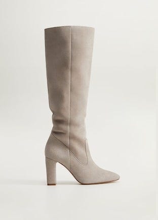 Leather high-leg boots