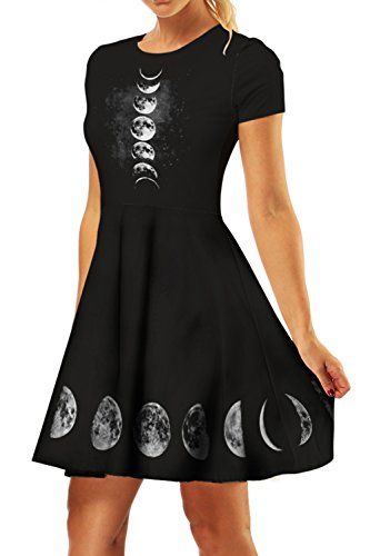 Nicetage Womens Plus Size Bat Spider Web Embroidery Halloween Dress Vintage Gothic Swing Dress 