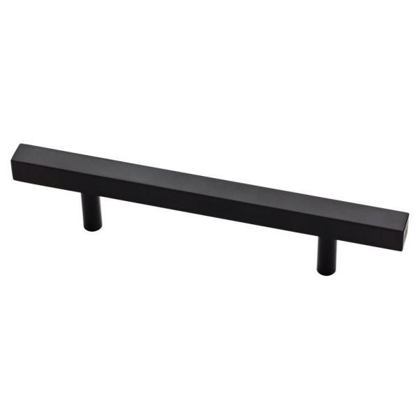 Liberty Square 3-3/4 in. (96mm) Center-to-Center Matte Black Bar Pull
