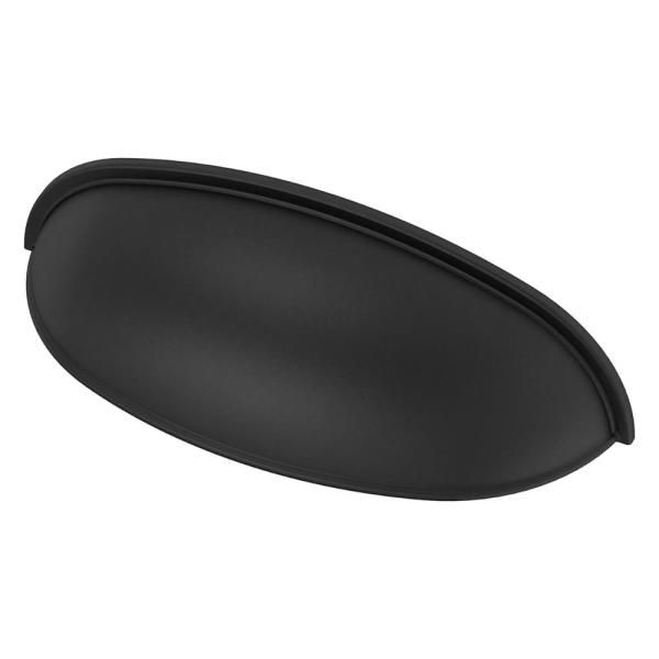 Liberty 2-1/2 or 3 in. (64 or 76mm) Center-to-Center Matte Black Dual Mount Cup Pull
