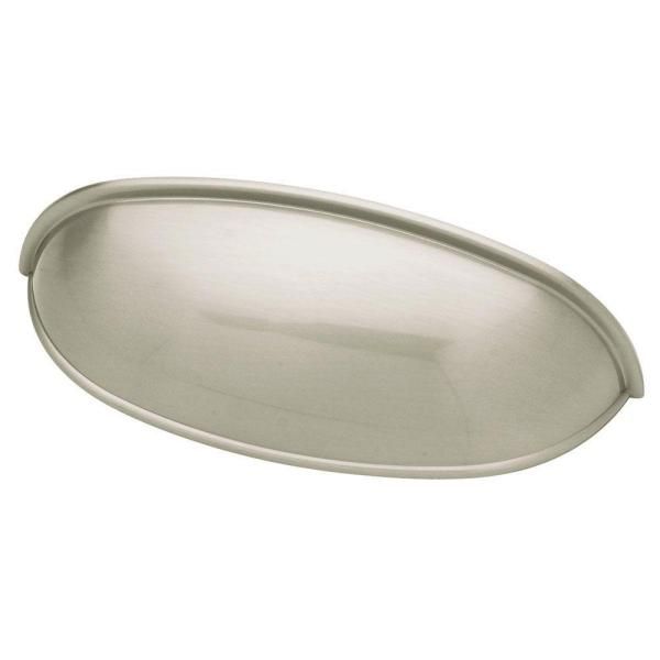 Liberty 2-1/2 or 3 in. (64 or 76mm) Center-to-Center Brushed Satin Nickel Dual Mount Cup Drawer Pull