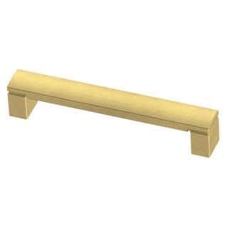 Liberty Simply Geometric 5-1/16 in. (128mm) Center-to-Center Brushed Brass Drawer Pull