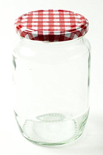 380 ml jar - Red Gingham (Pack of 12)