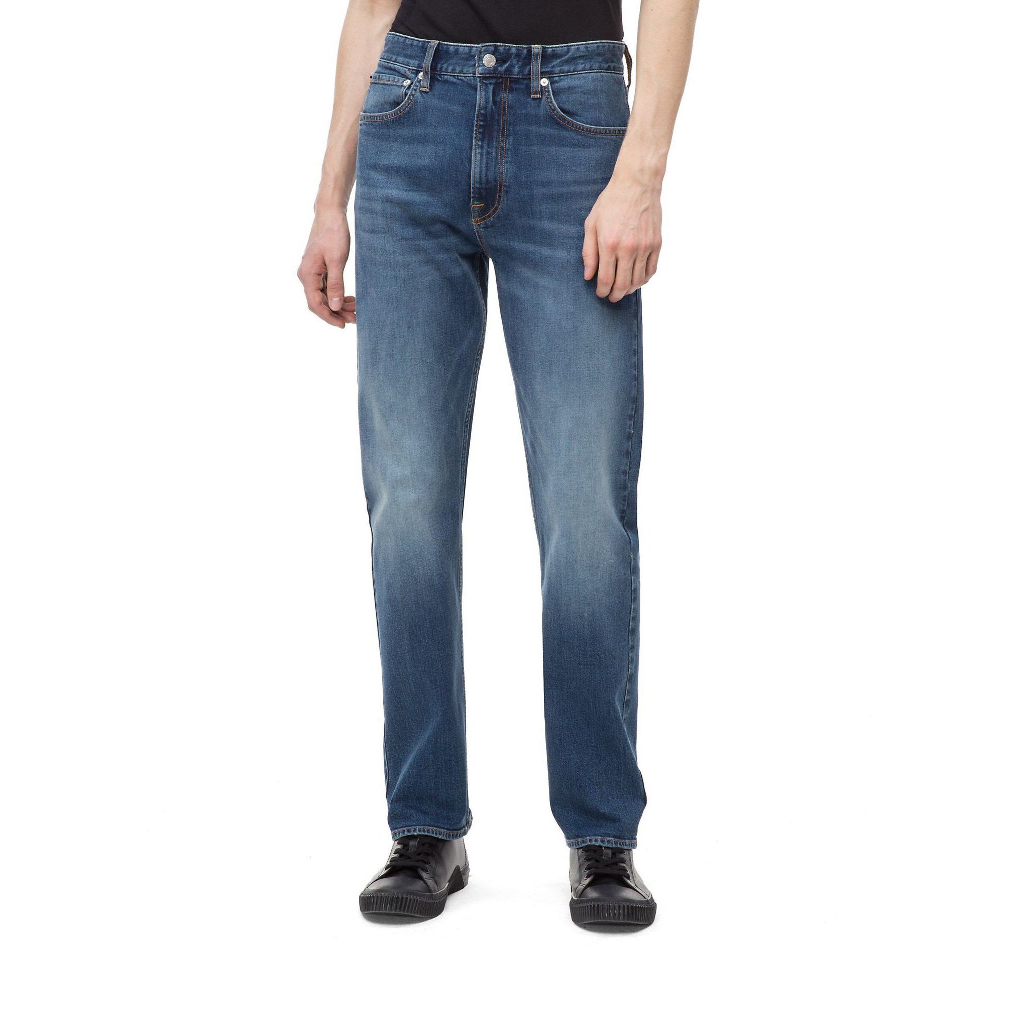 Relaxed Straight Houston Mid Blue Jeans