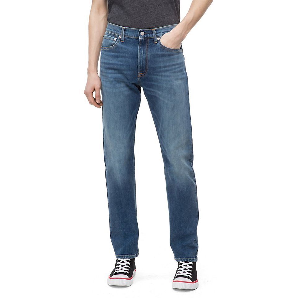 Straight Houston Mid Blue Jeans