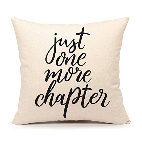 'Just One More Chapter' Throw Pillow Case 