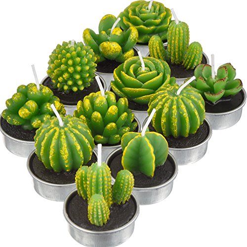 Cactus Tealight Candles (Set of 12) 
