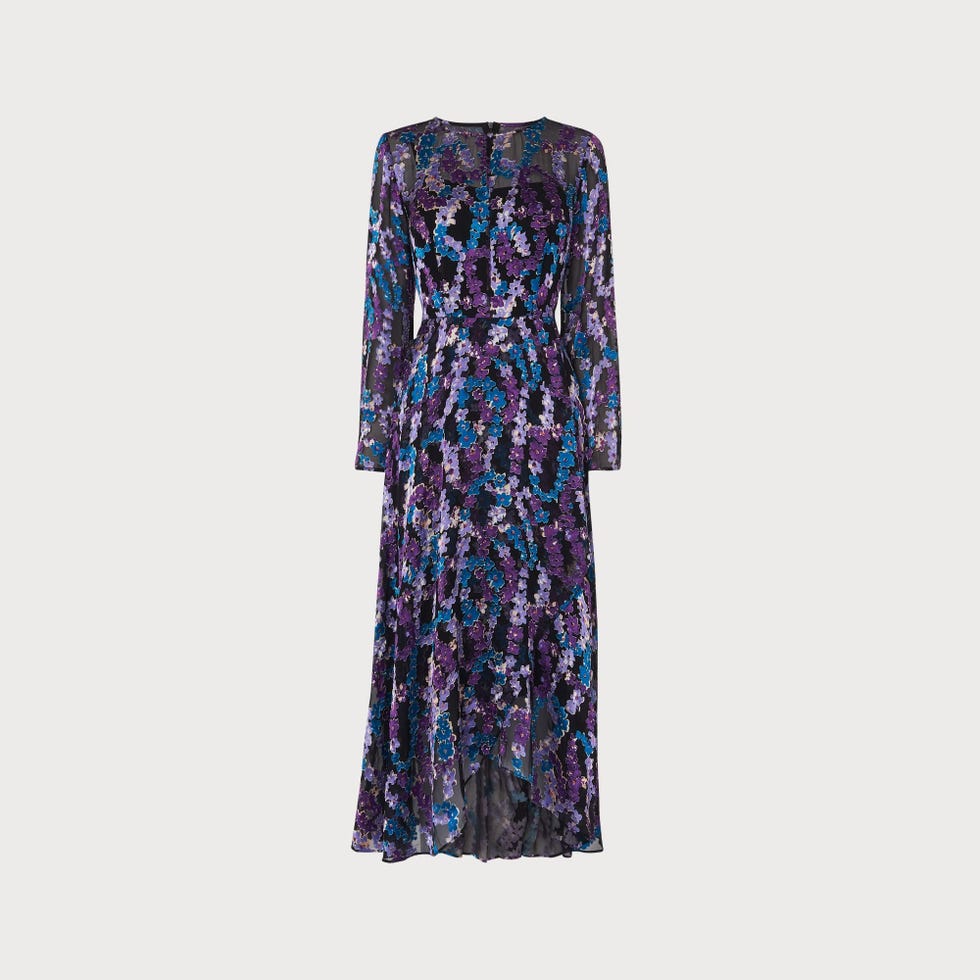Blue Floral Print Floaty Dress, £550