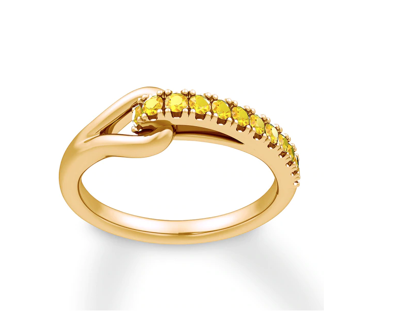 Love + Be Loved Citrine Ring 10K Yellow Gold