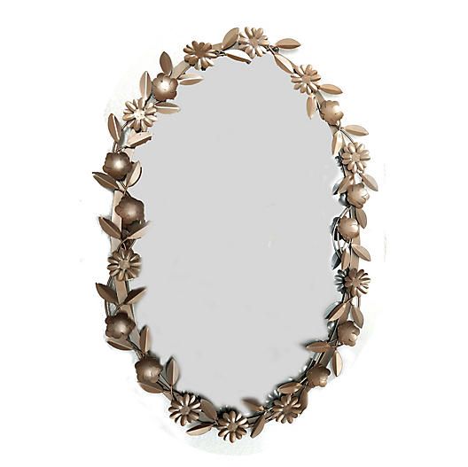 Rose Gold Oval Wall Mirror
