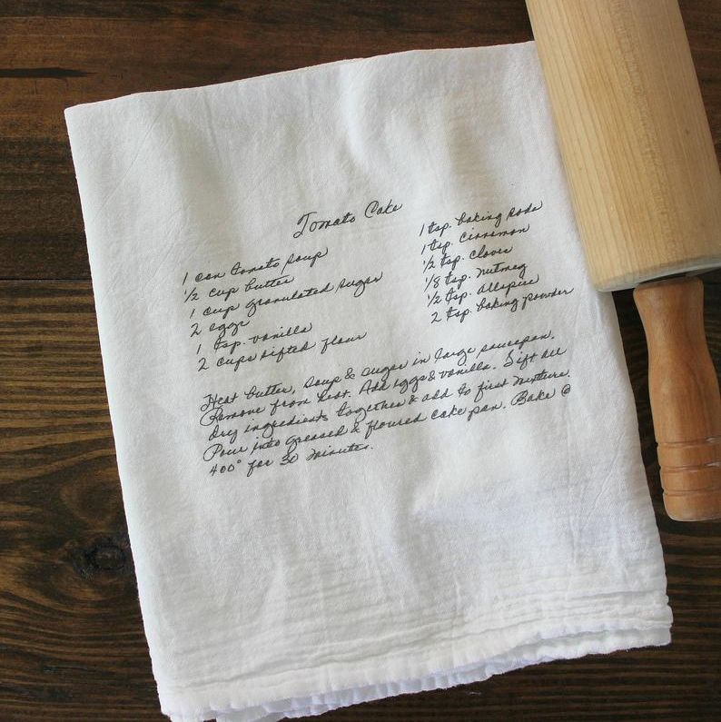 Custom Recipe Cotton Tea Towels, set of 2